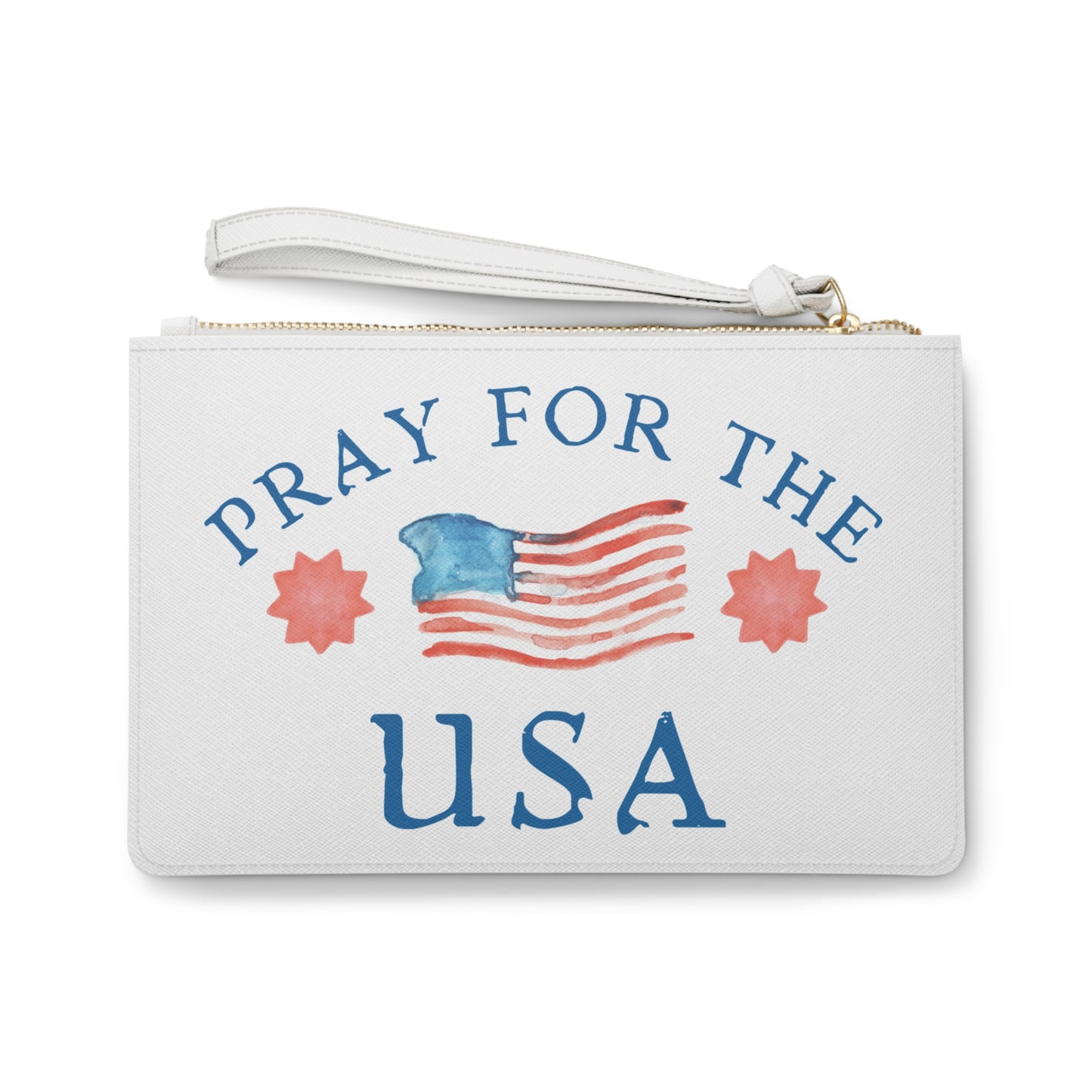 Patriotic Clutch Bag - 'Pray for the USA'
