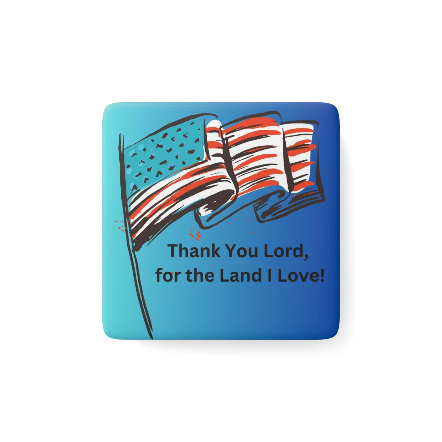 Porcelain Magnet, Square