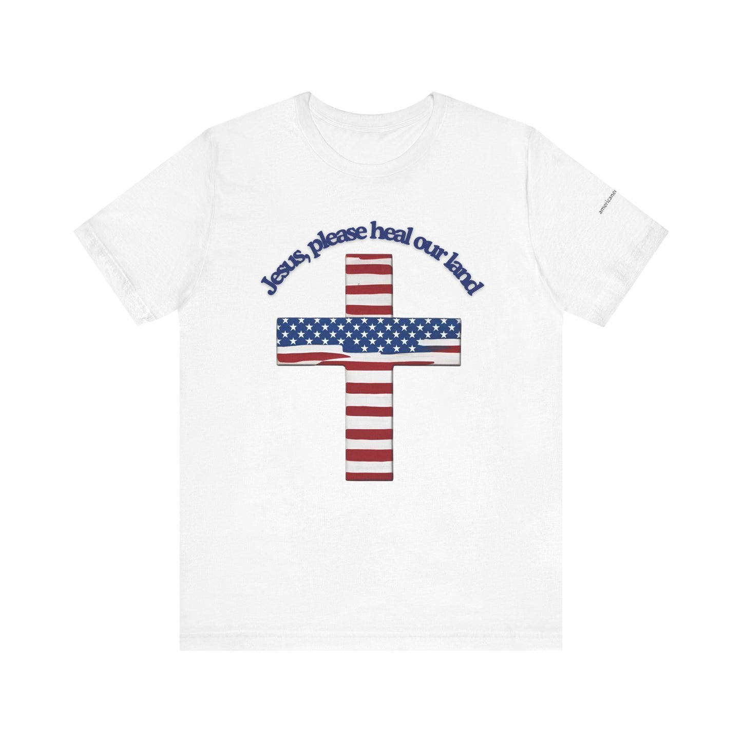 Faith & Freedom Unisex Jersey Tee - "Jesus, Please Heal Our Land"