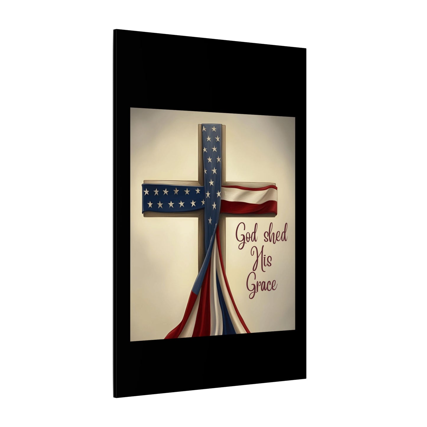 Inspirational Religious Canvas Art - 'God Shed His Grace' Wall Decor