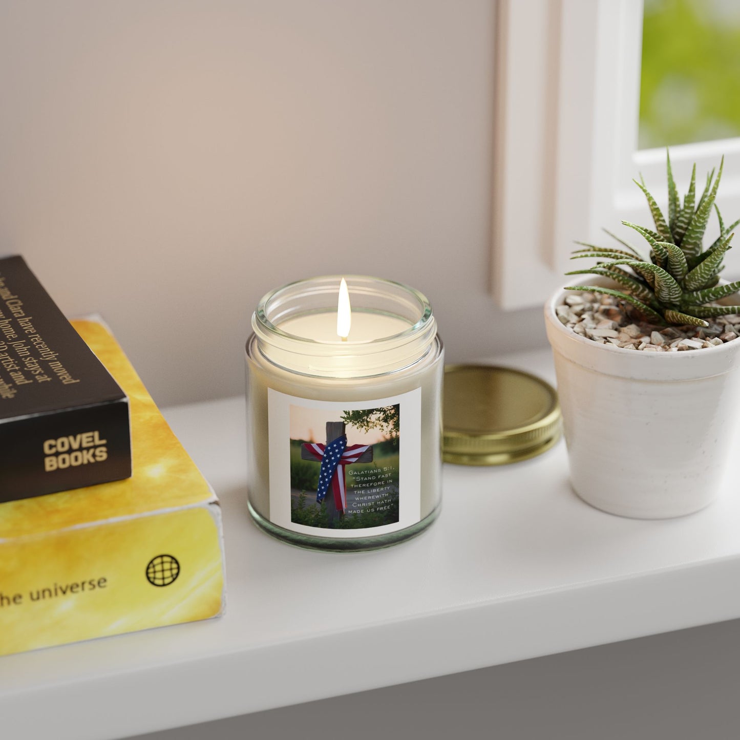 Patriotic Scented Candle – Coconut Apricot Wax, Freedom Theme