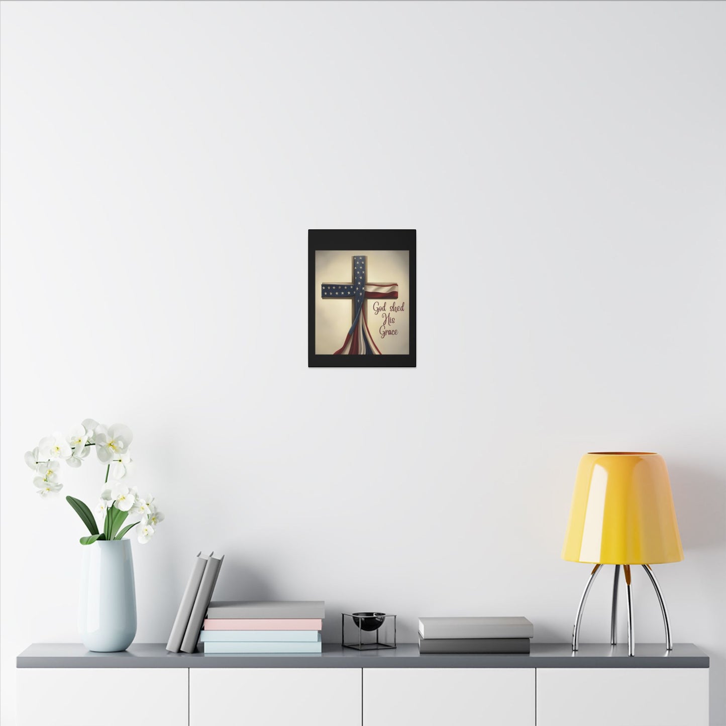 Inspirational Religious Canvas Art - 'God Shed His Grace' Wall Decor