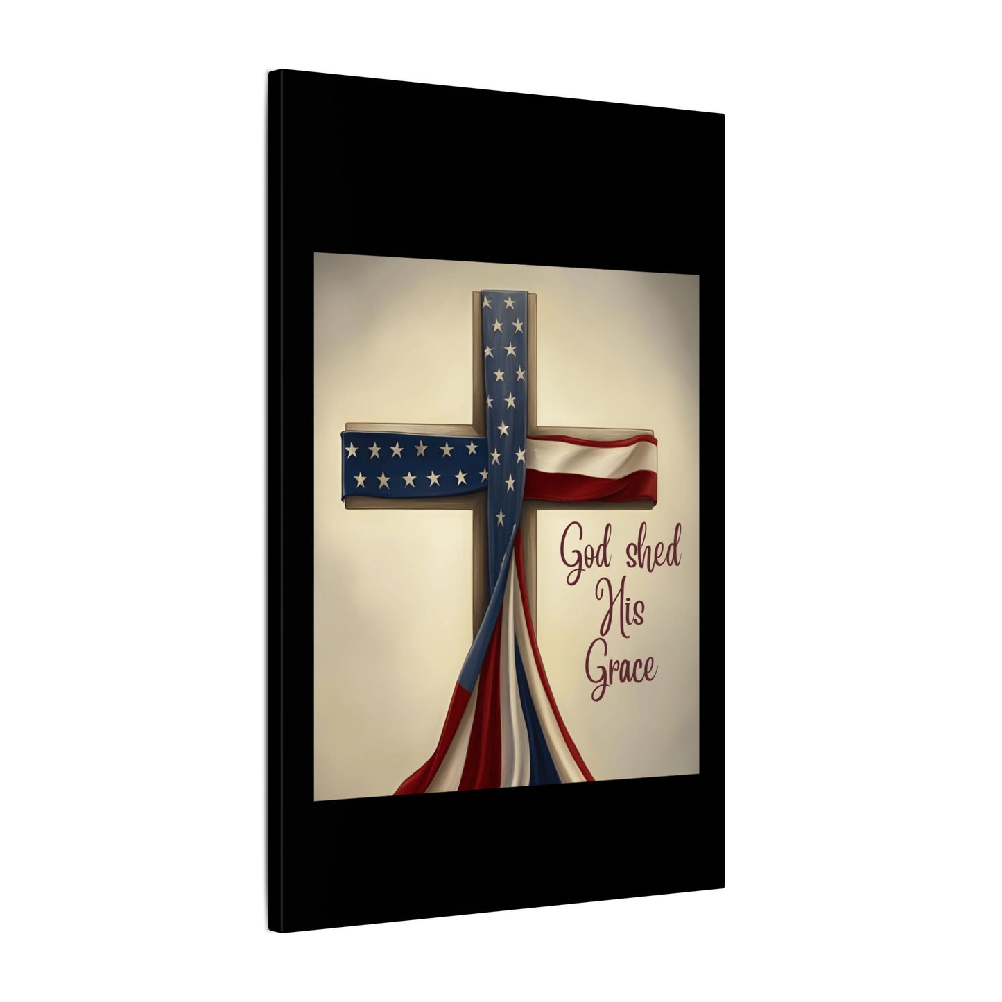 Inspirational Religious Canvas Art - 'God Shed His Grace' Wall Decor