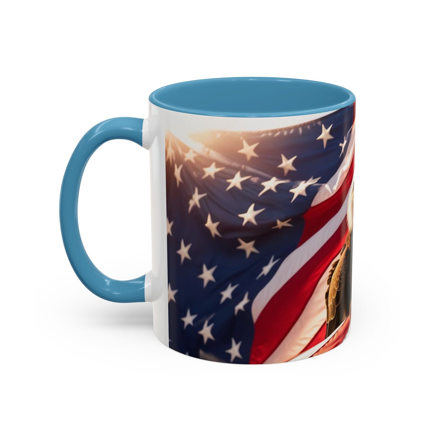 Patriotic Eagle Coffee Mug - Perfect USA Gift for Veterans, Independence Day, Memorial Day, Home Decor, Coffee Lovers