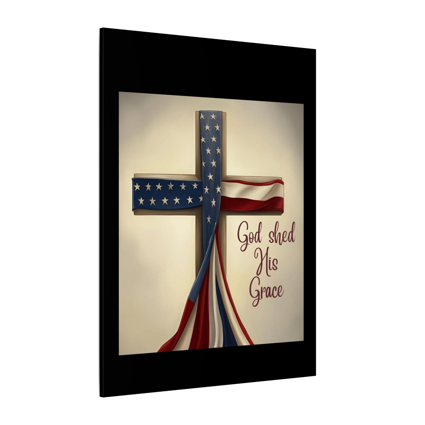 Inspirational Religious Canvas Art - 'God Shed His Grace' Wall Decor