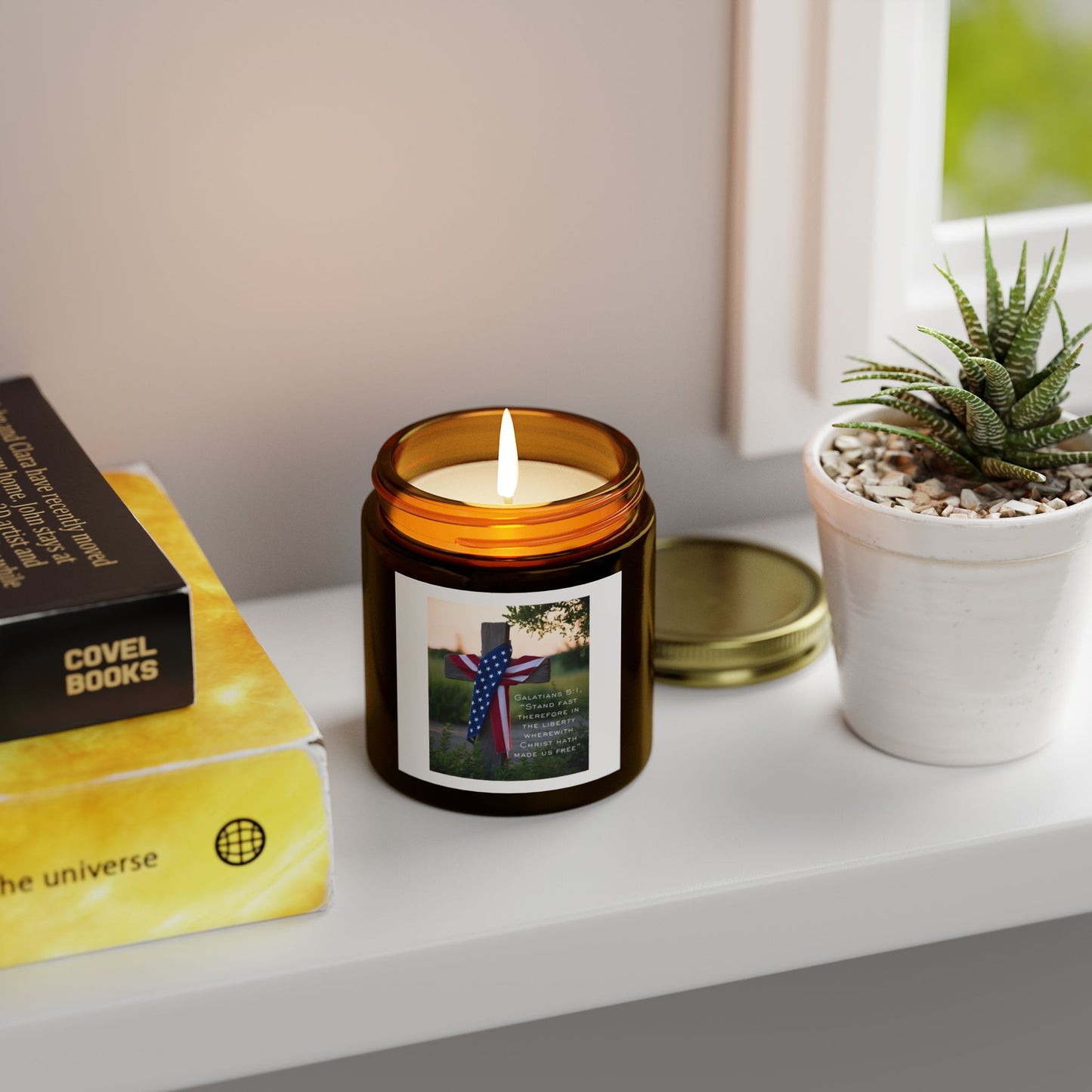 Patriotic Scented Candle – Coconut Apricot Wax, Freedom Theme