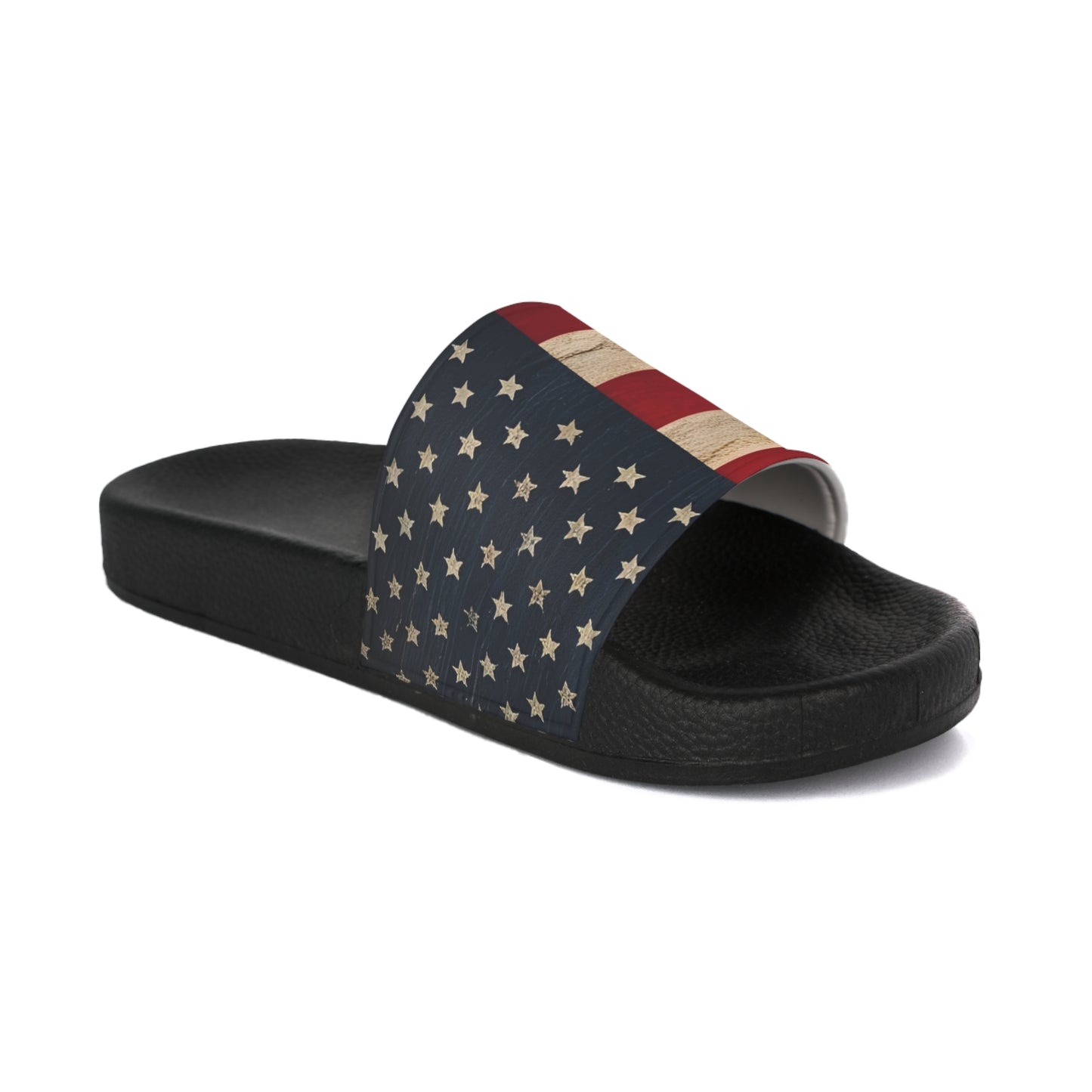 Patriotic Men's Slide Sandals - American Flag Design for Summer Comfort