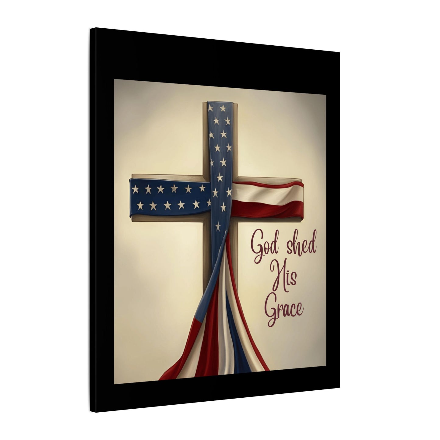 Inspirational Religious Canvas Art - 'God Shed His Grace' Wall Decor