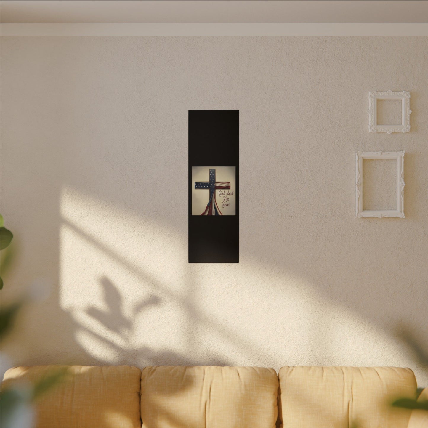 Inspirational Religious Canvas Art - 'God Shed His Grace' Wall Decor