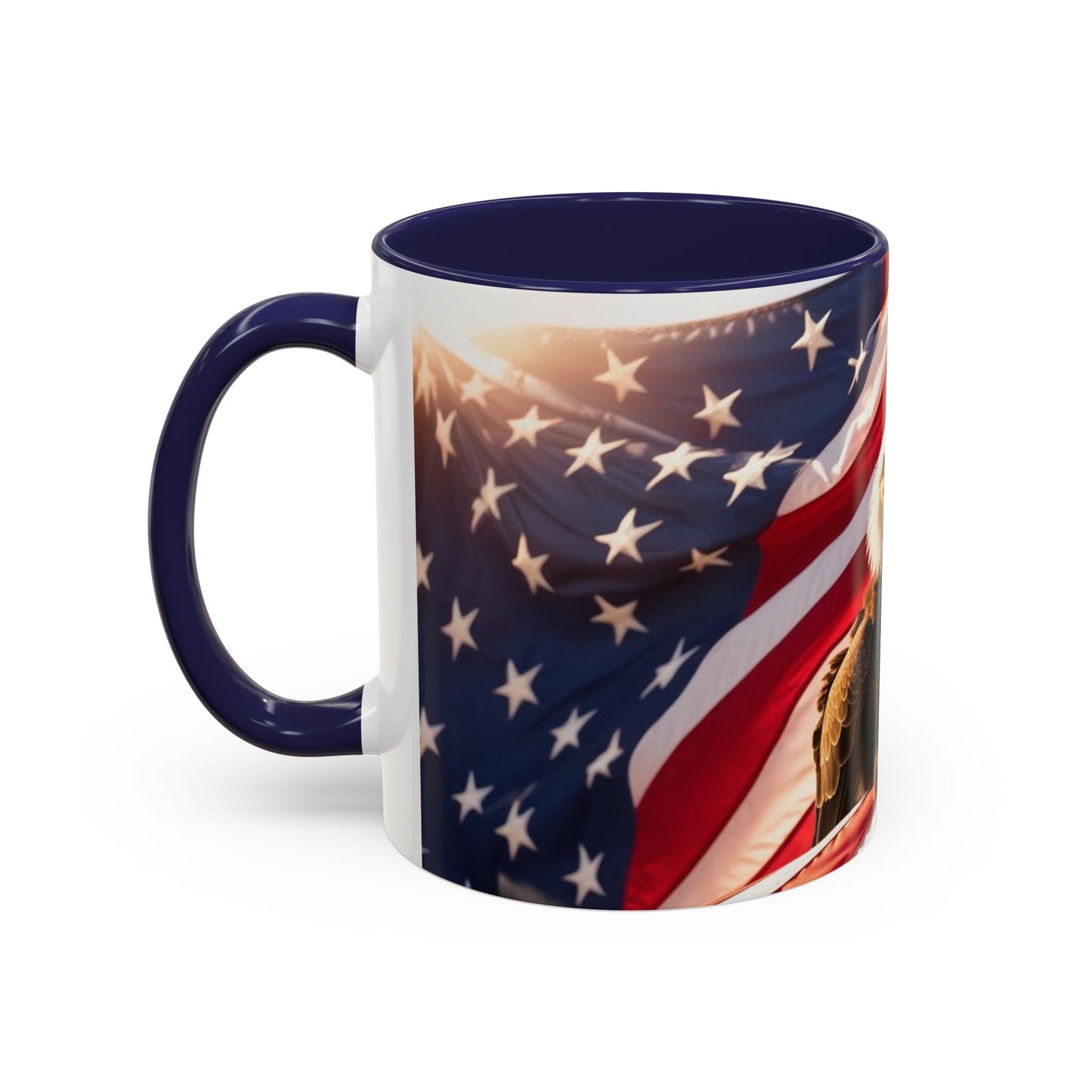 Patriotic Eagle Coffee Mug - Perfect USA Gift for Veterans, Independence Day, Memorial Day, Home Decor, Coffee Lovers