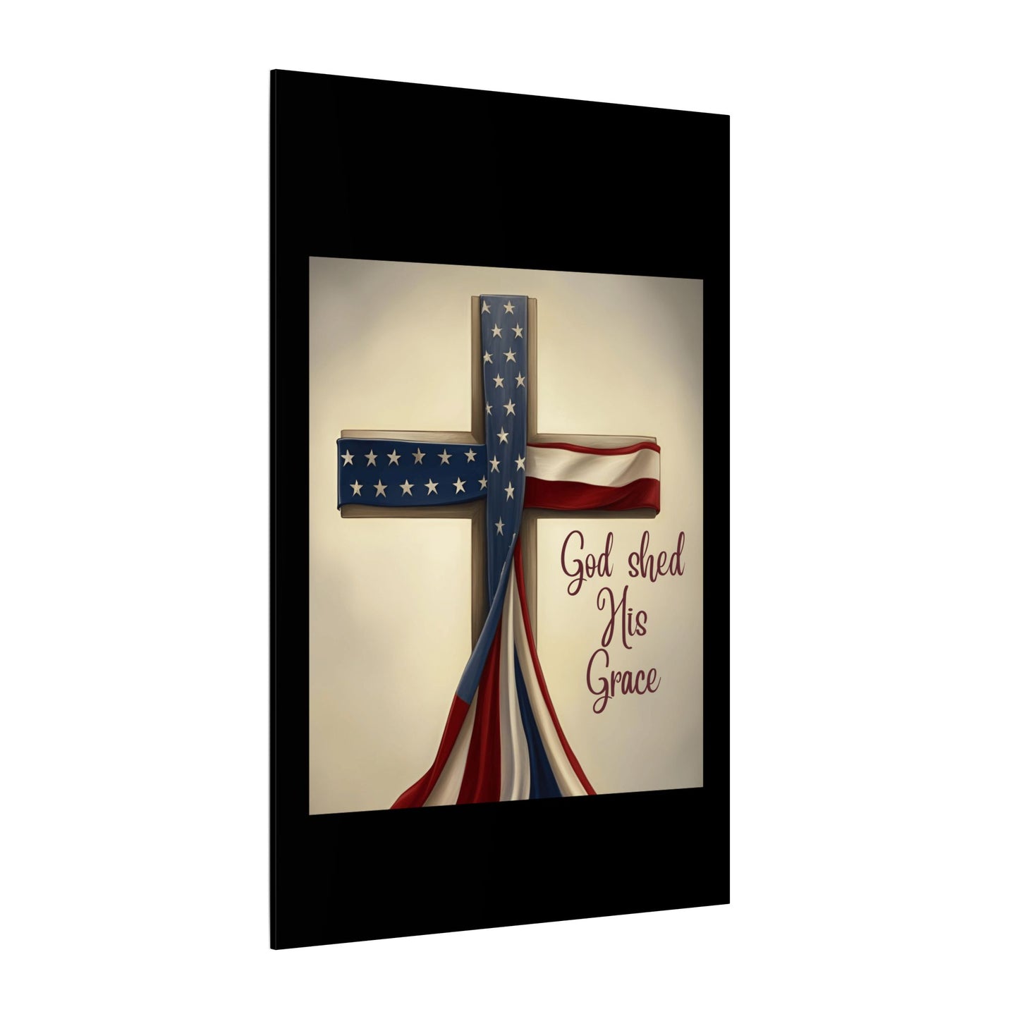 Inspirational Religious Canvas Art - 'God Shed His Grace' Wall Decor