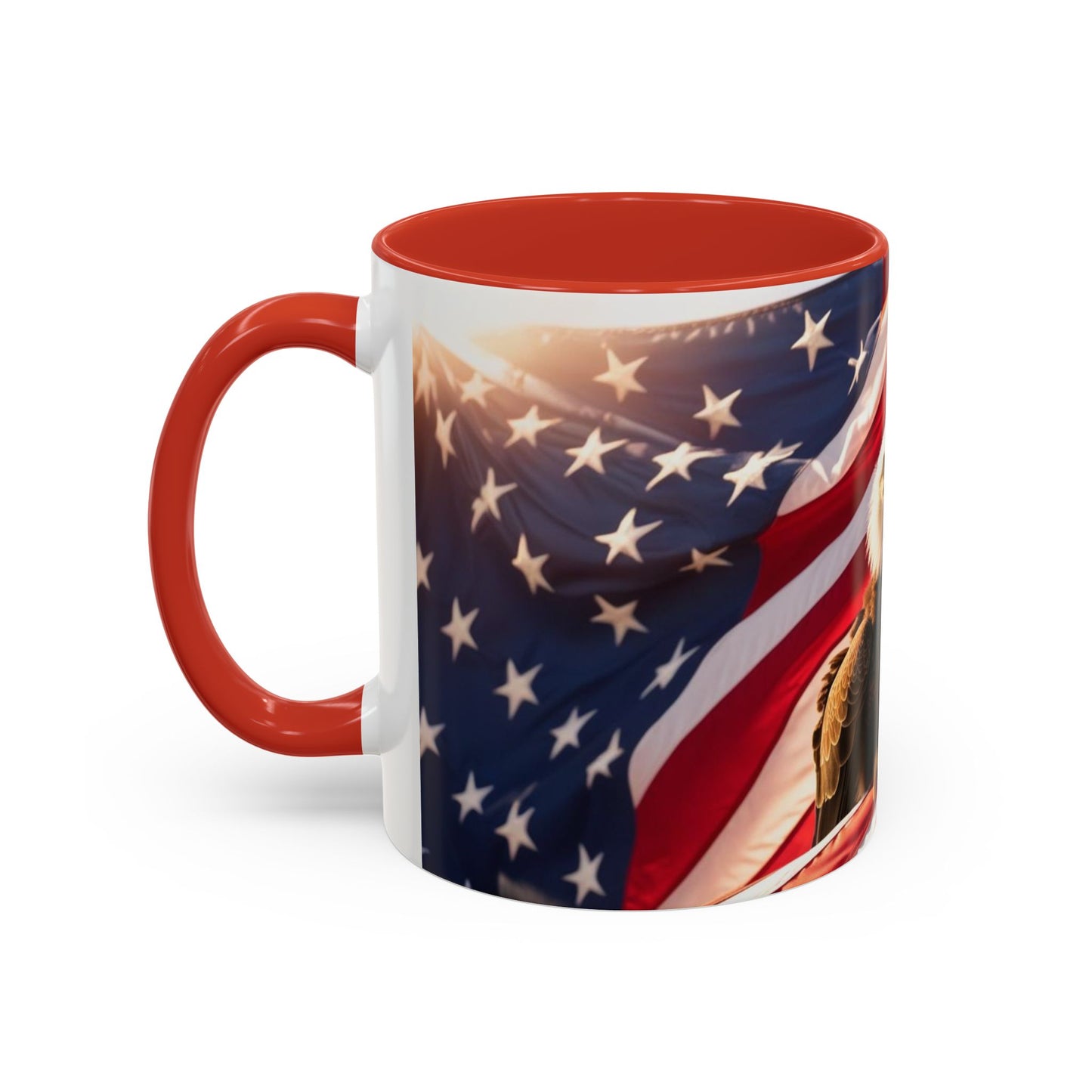 Patriotic Eagle Coffee Mug - Perfect USA Gift for Veterans, Independence Day, Memorial Day, Home Decor, Coffee Lovers