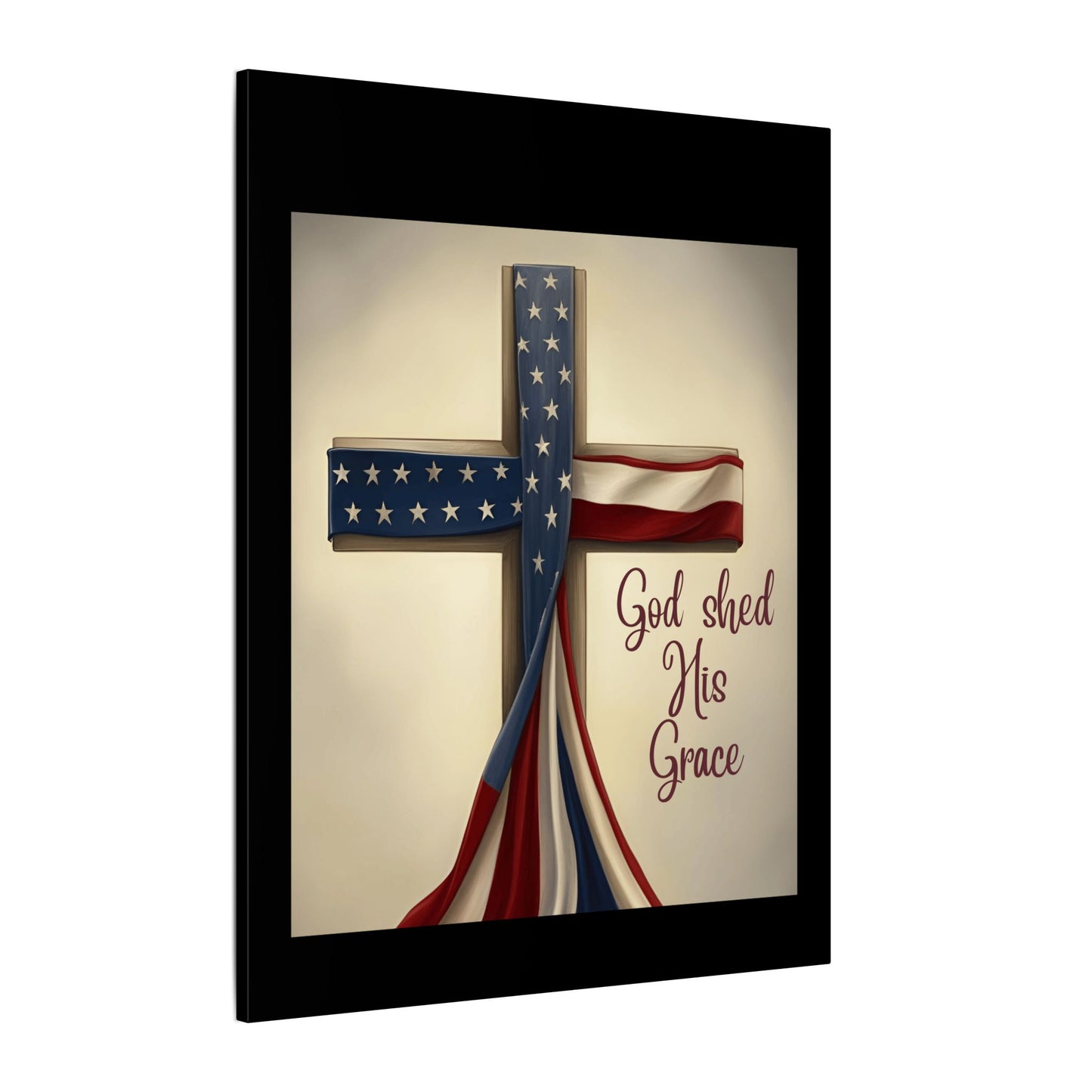 Inspirational Religious Canvas Art - 'God Shed His Grace' Wall Decor