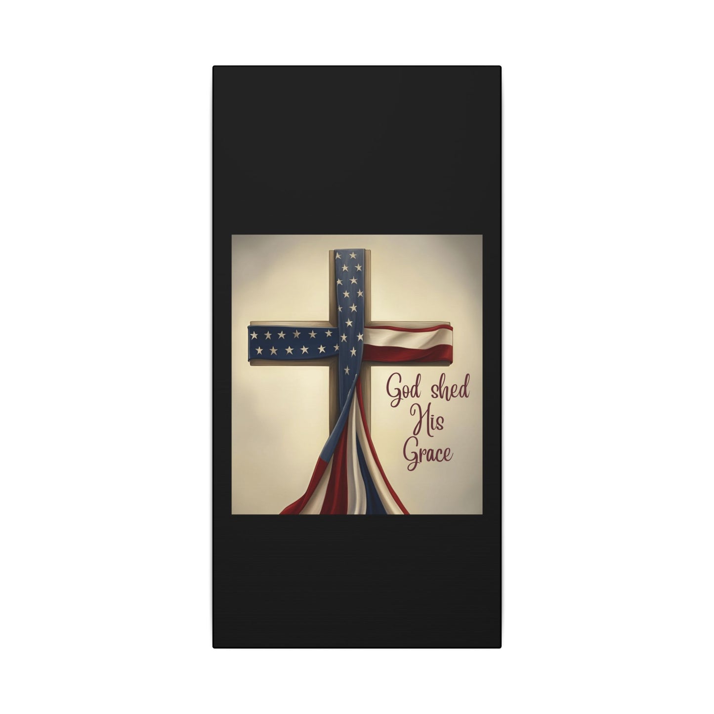Inspirational Religious Canvas Art - 'God Shed His Grace' Wall Decor
