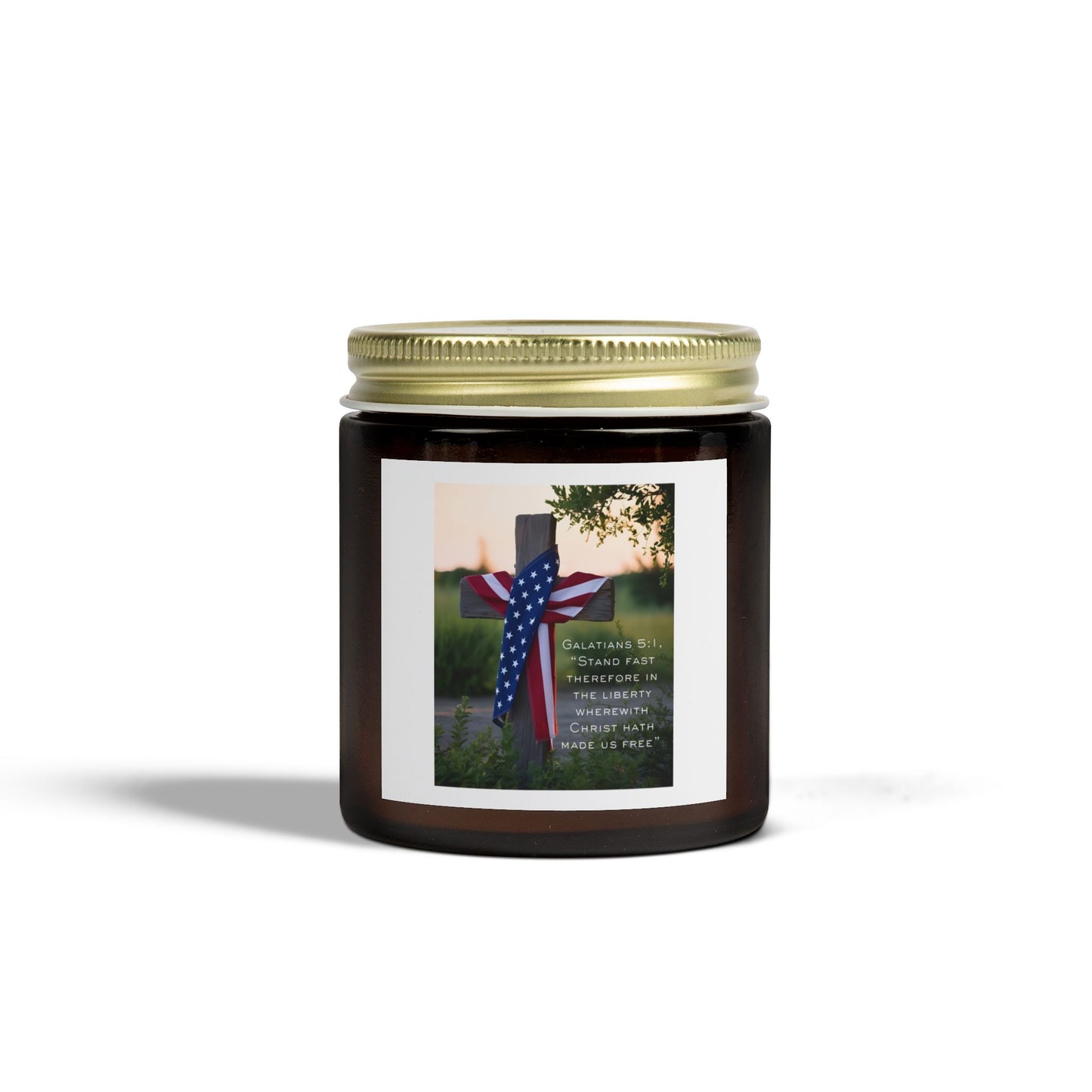 Patriotic Scented Candle – Coconut Apricot Wax, Freedom Theme