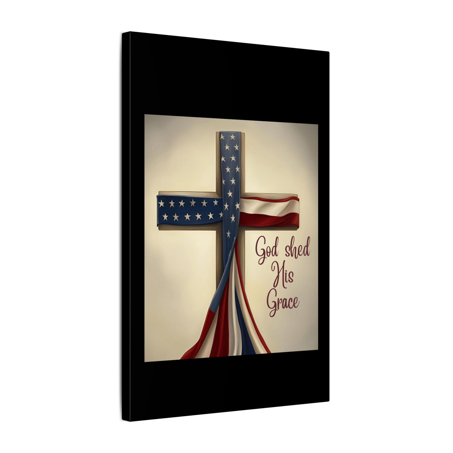 Inspirational Religious Canvas Art - 'God Shed His Grace' Wall Decor