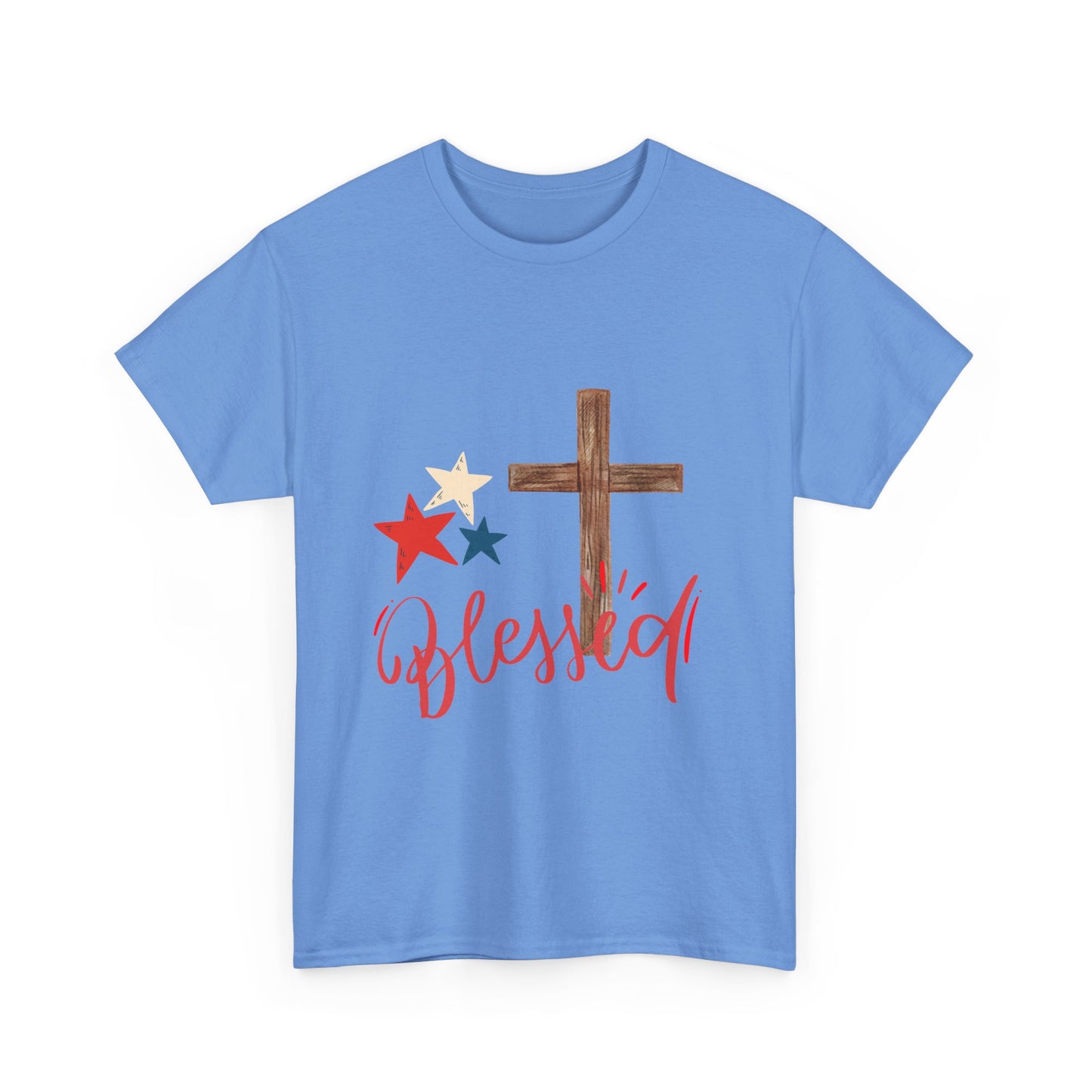 Blessed Unisex Heavy Cotton Tee, Inspirational Shirt, Christian T-Shirt, Faith Shirt, Religious Gift, Casual Wear