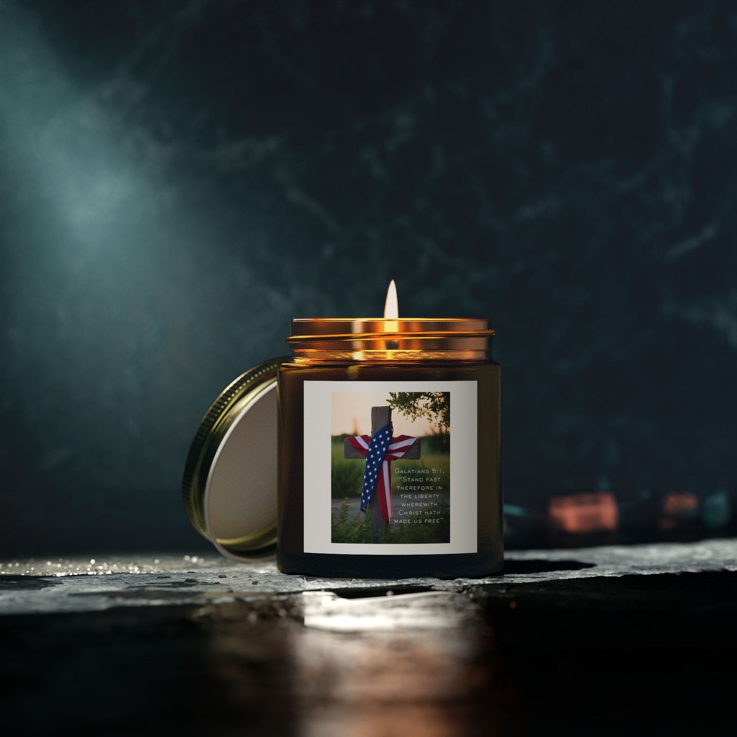 Patriotic Scented Candle – Coconut Apricot Wax, Freedom Theme