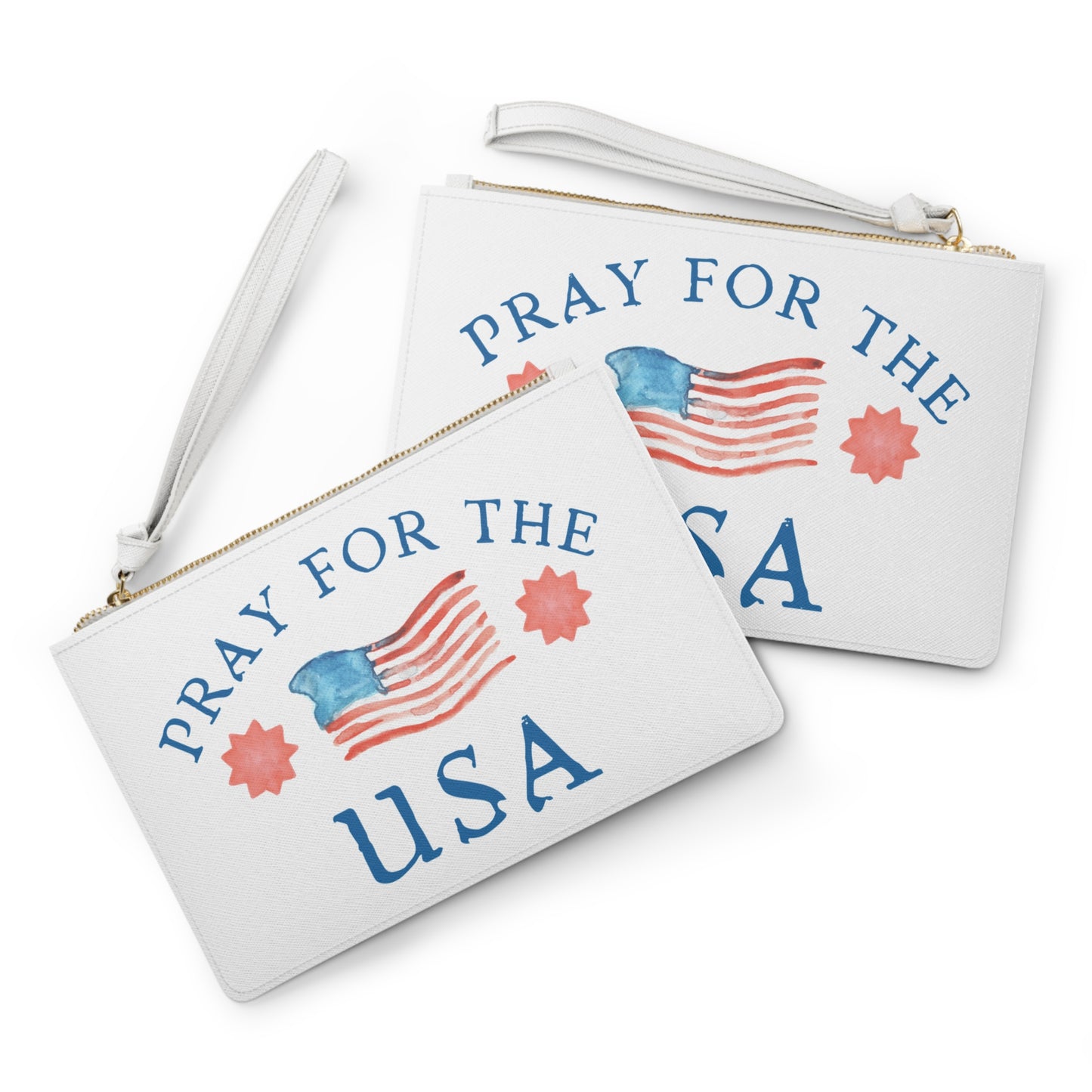 Patriotic Clutch Bag - 'Pray for the USA'