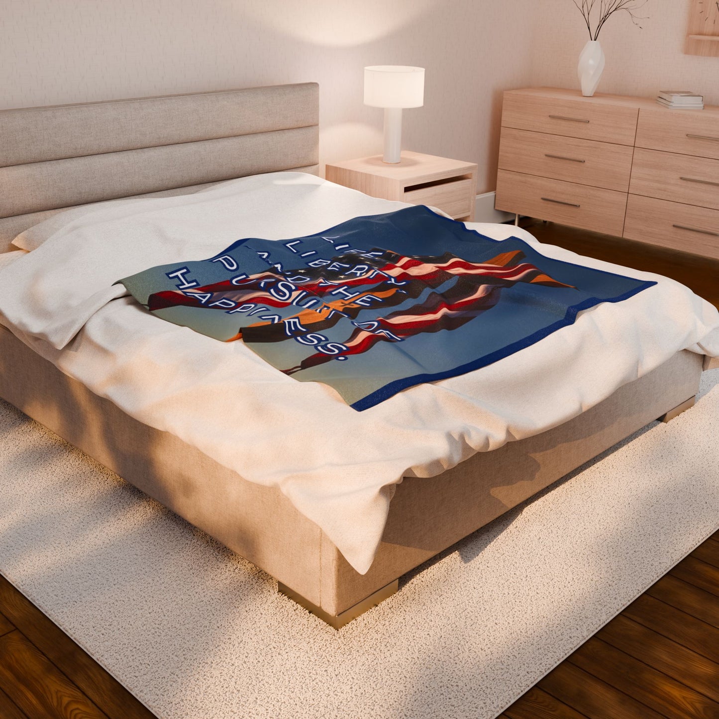 Plush Blanket - American Flag Design
