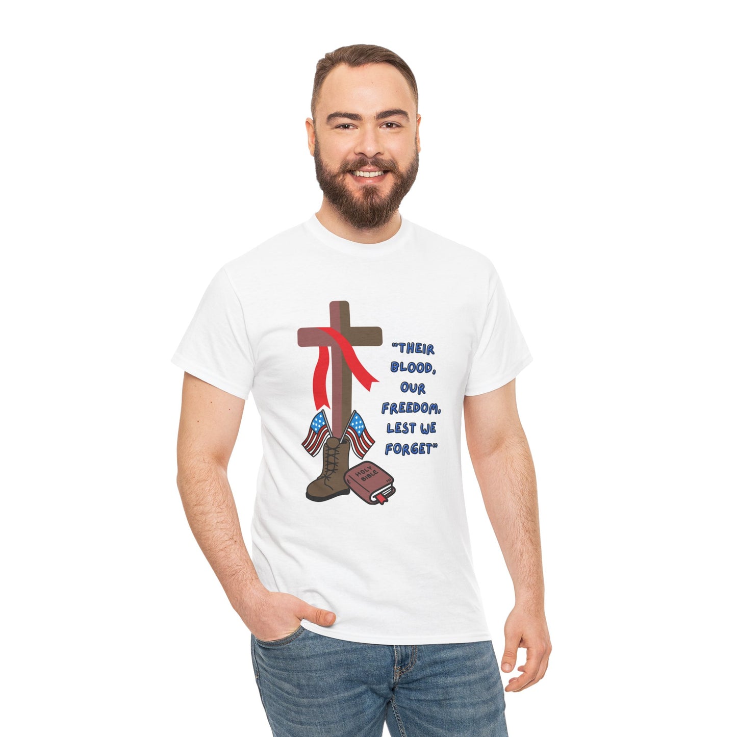 Patriotic Tribute Tee - Freedom, Remembrance, Faith, Unisex Shirt, Memorial Day, Veteran's Day, Everyday Wear, Inspirational Cotton!