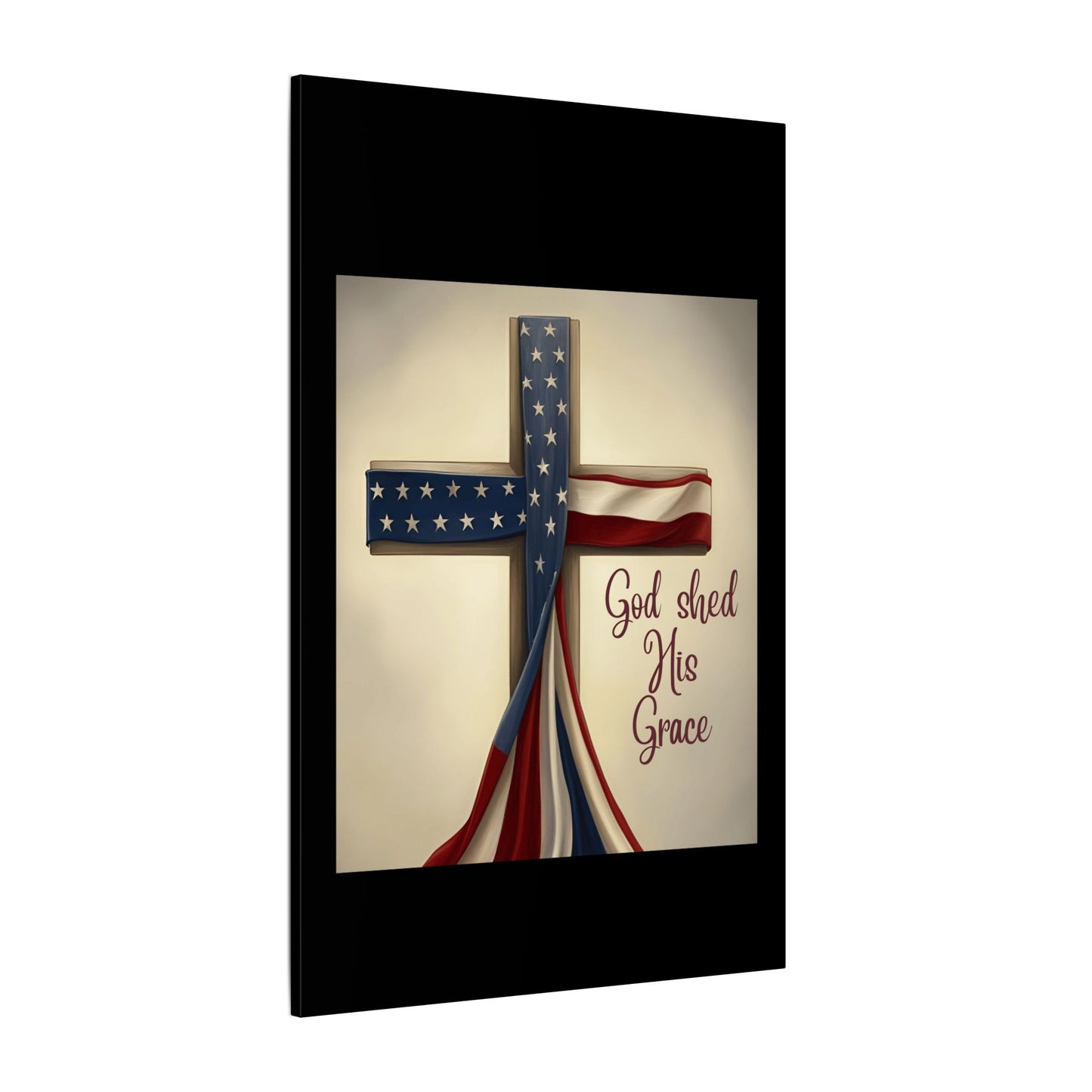 Inspirational Religious Canvas Art - 'God Shed His Grace' Wall Decor