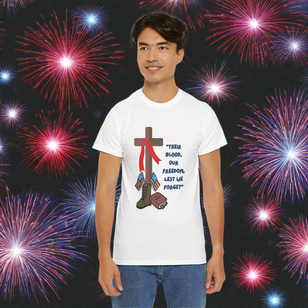 Patriotic Tribute Tee - Freedom, Remembrance, Faith, Unisex Shirt, Memorial Day, Veteran's Day, Everyday Wear, Inspirational Cotton!