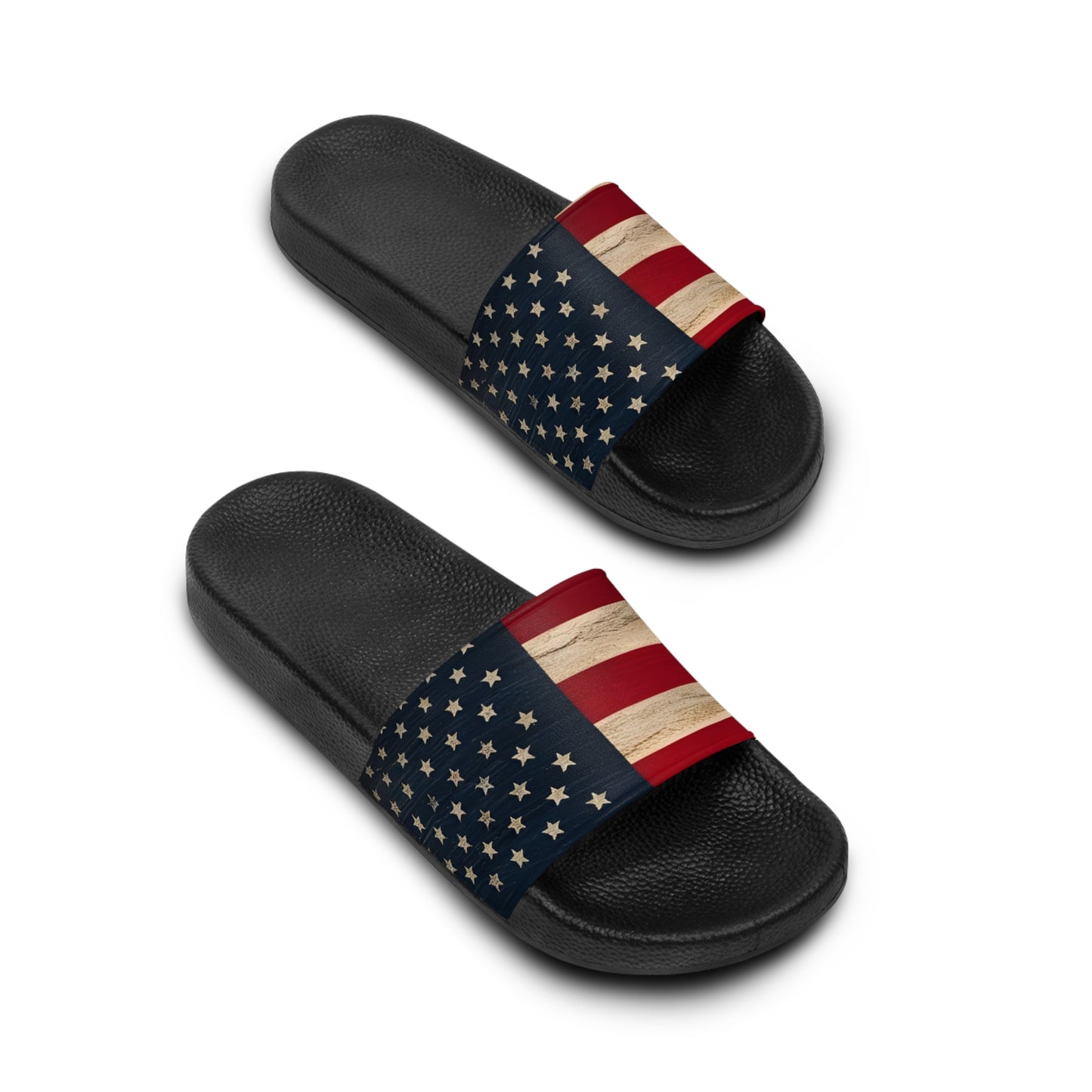 Patriotic Men's Slide Sandals - American Flag Design for Summer Comfort