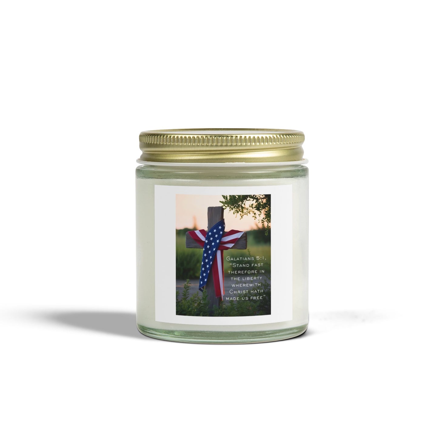 Patriotic Scented Candle – Coconut Apricot Wax, Freedom Theme