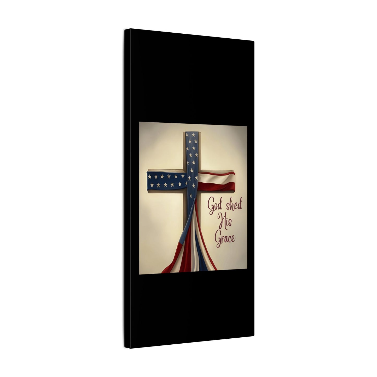 Inspirational Religious Canvas Art - 'God Shed His Grace' Wall Decor