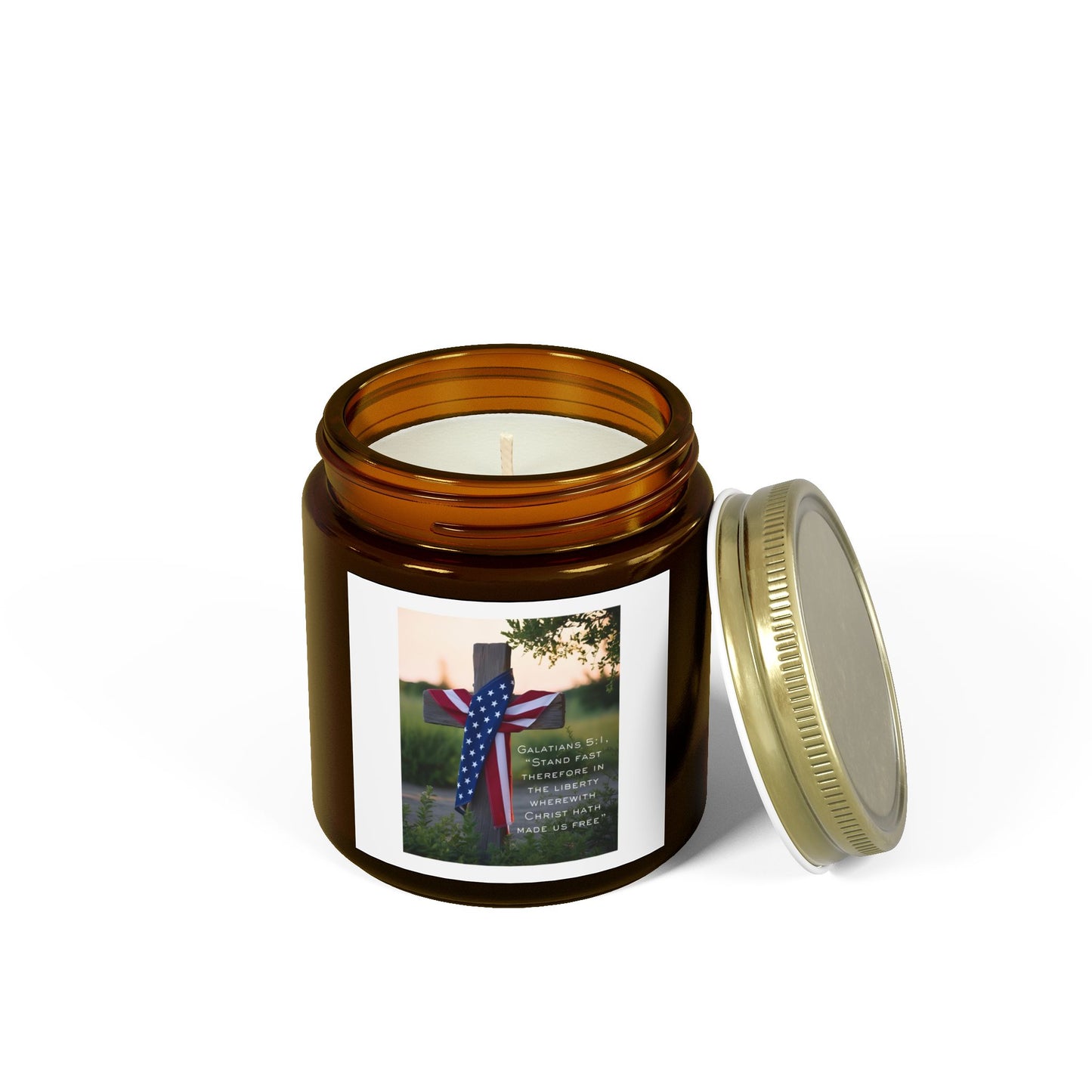 Patriotic Scented Candle – Coconut Apricot Wax, Freedom Theme