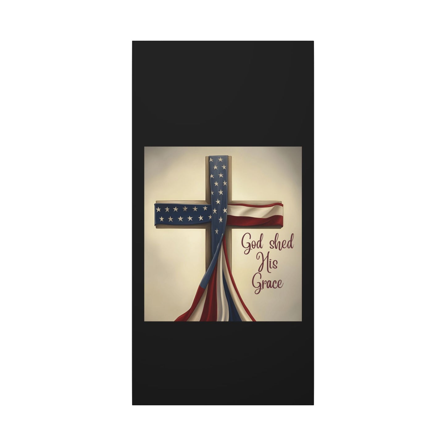 Inspirational Religious Canvas Art - 'God Shed His Grace' Wall Decor
