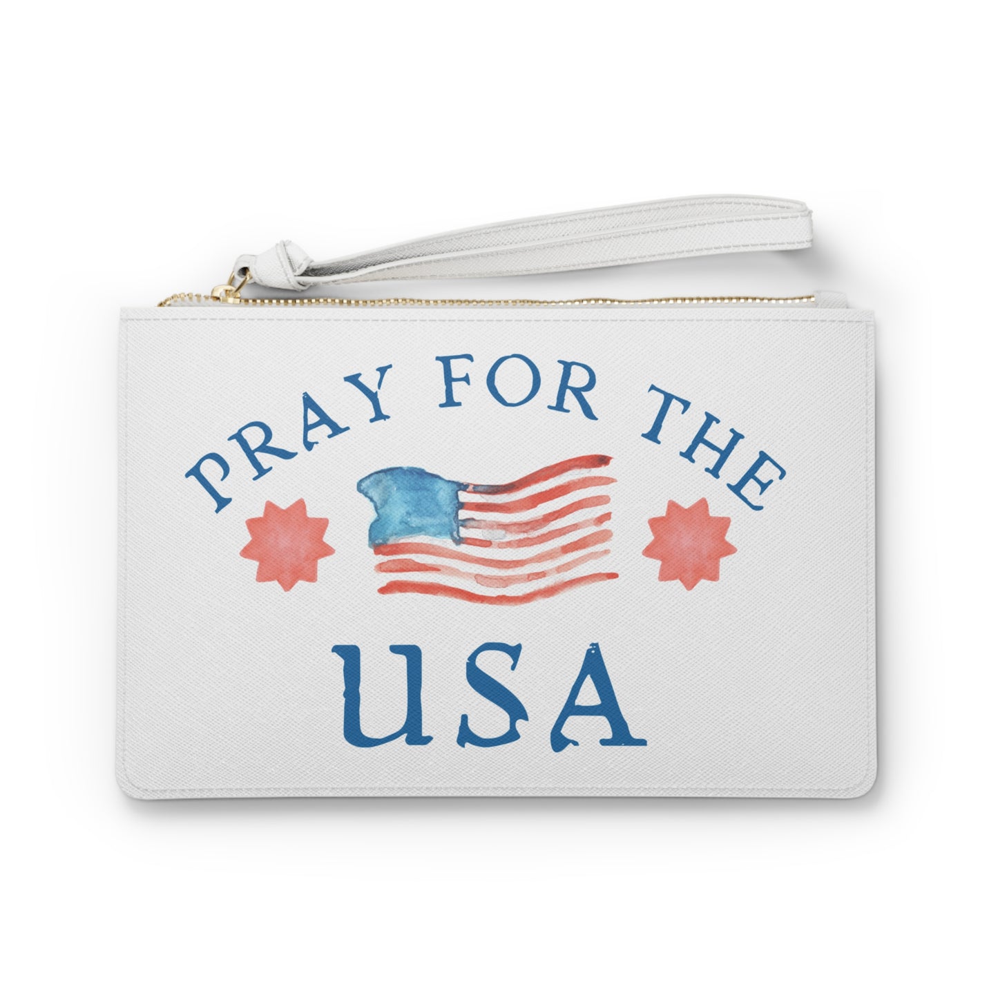Patriotic Clutch Bag - 'Pray for the USA'