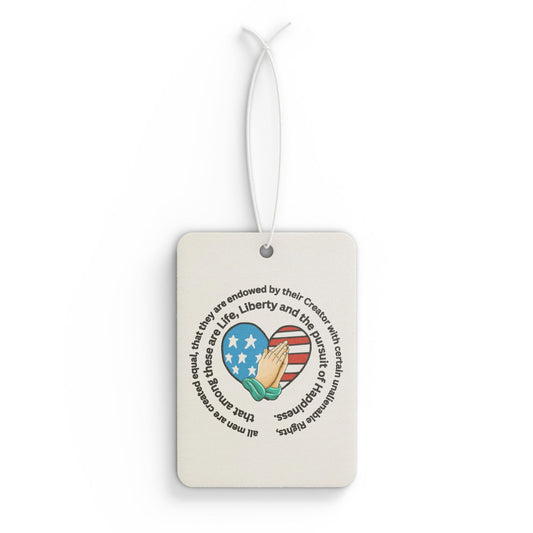 Patriotic Car Air Freshener - USA Freedom Scent Tag, American Decor, Memorial Day, Independence Day, Gift for Veterans, Car Accessories