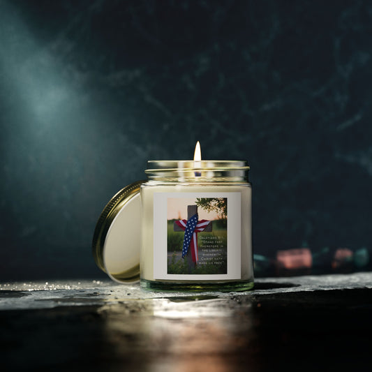 Patriotic Scented Candle – Coconut Apricot Wax, Freedom Theme